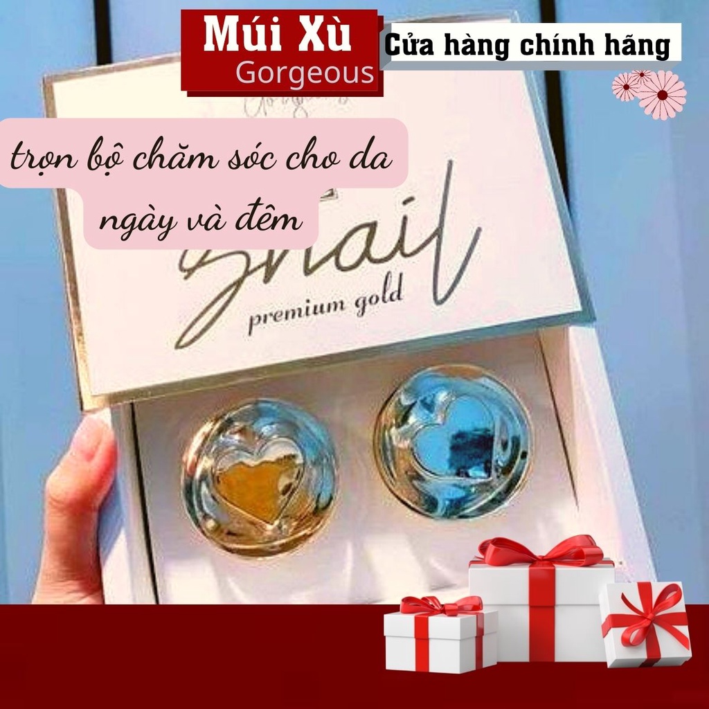 Bộ kem ngày đêm múi xù SNAIL PREMIUM GOLD Dưỡng Da, Xóa Sạch Vết Thâm, Tàn Nhan Trên Da