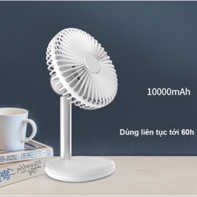 Quạt sạc cao cấp cảm ứng 5.0 - pin sạc 10.000mAh sử dụng 60h liên tục .. | BigBuy360 - bigbuy360.vn