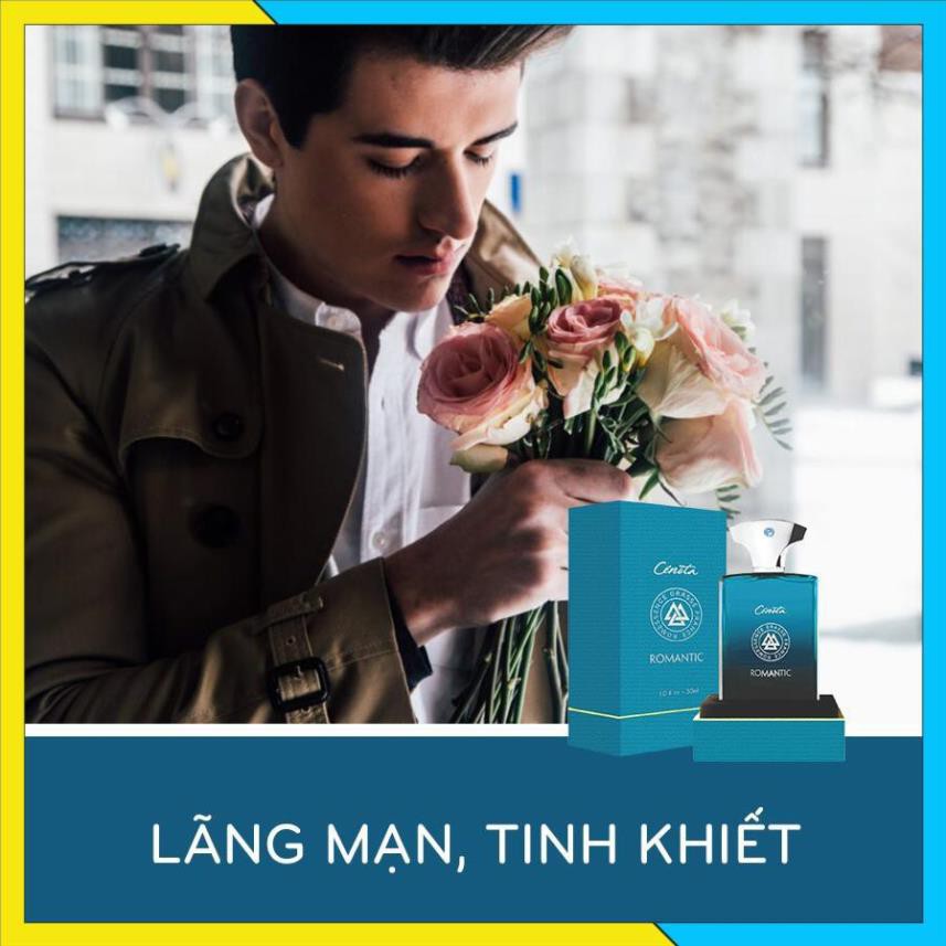 [Chính hãng] Nước hoa nam Cenota Romantic 30ml, lưu hương lâu, lãng mạn, nam tính - Mã PM04