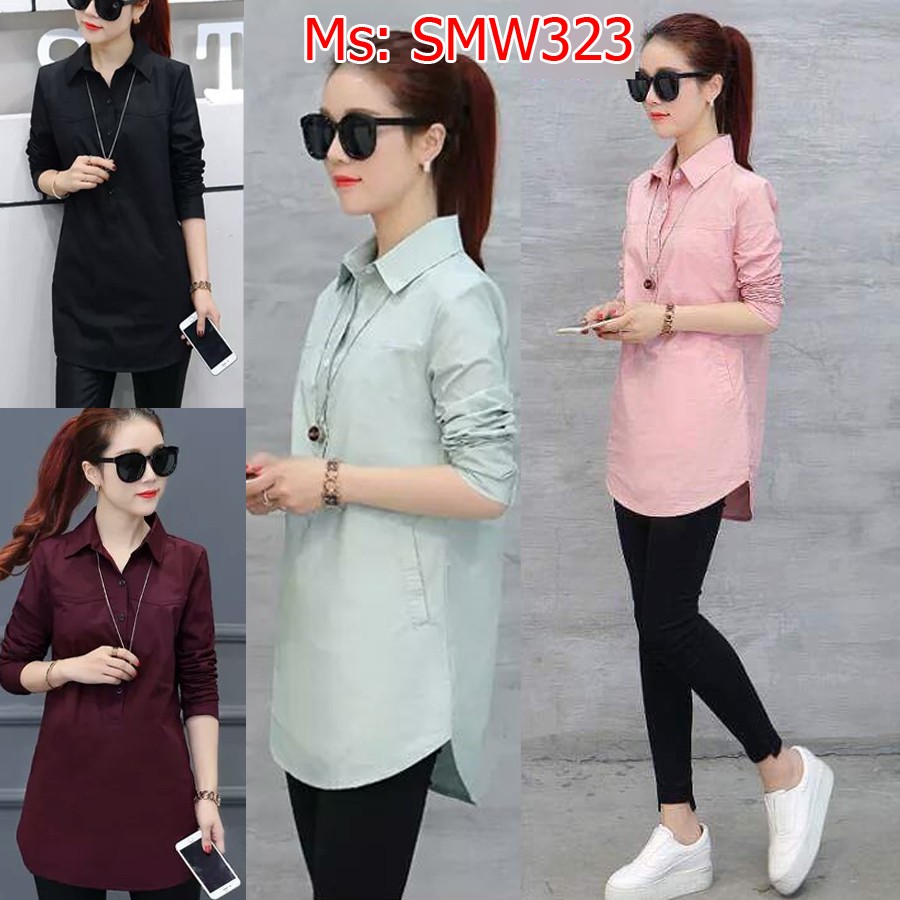 ÁO SƠ MI KIỂU FORM DÀI LAI BO có size lớn XXL