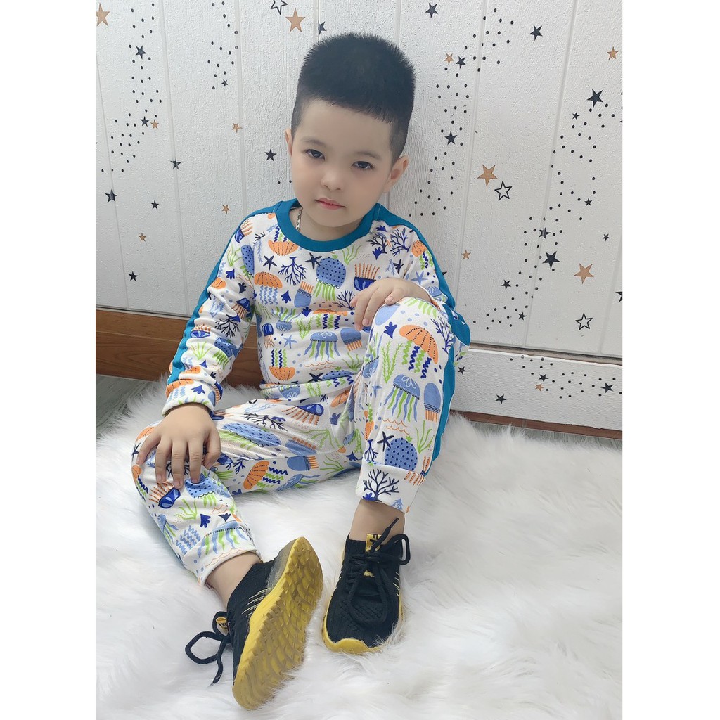 [THANH LÝ] Bộ cotton dài tay dư xịn CỰC ĐẸP cho bé trai (7-20kg)