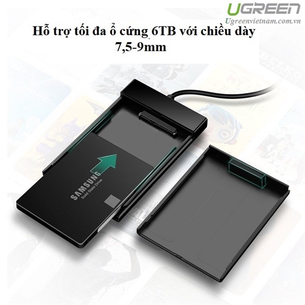 Hộp đựng ổ cứng 2,5 inch USB 3.0 chính hãng Ugreen 30847 cao cấp