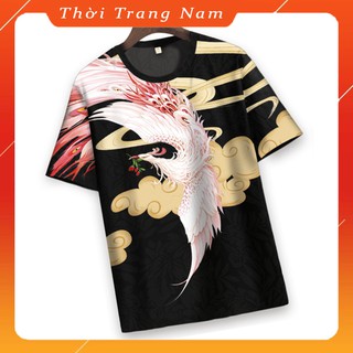 [HE24]Áo Thun Nam Ngắn Tay, Áo Phông Nam Dáng Suông, in Hình 3D Chất liệu Cotton Thấm Hút Mồ Hôi Kiểu Dáng Trẻ