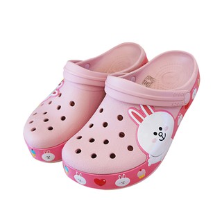DÉP SỤC CROCS TRẺ EM LINE FRIENDS TRẺ EM HÌNH THỎ HỒNG