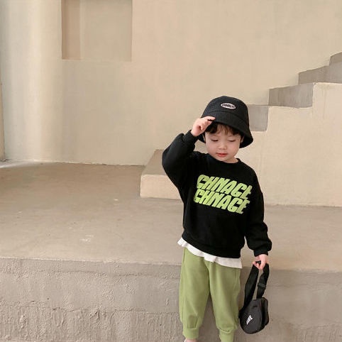 Áo Hoodie In Chữ Phong Cách Hàn Quốc Mới Dành Cho Bé Trai