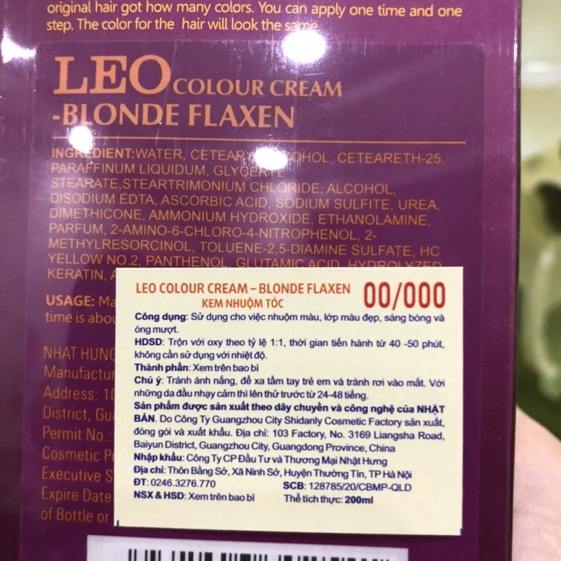 Combo Oxi và kem nâng sáng nền tóc LEO COLOUR 500ml