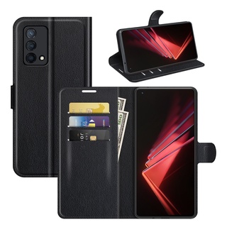 Bao Da Nắp Gập Có Ngăn Đựng Thẻ Cho OPPO K9 Đứng