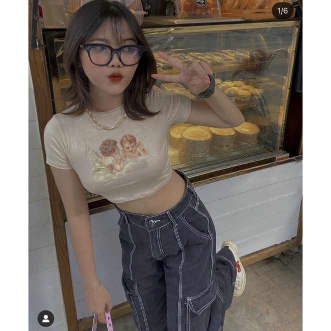 Áo croptop thiên thần siêu hot