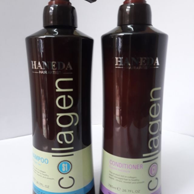 Dầu cặp gội xả collagen haneda 785ml×2