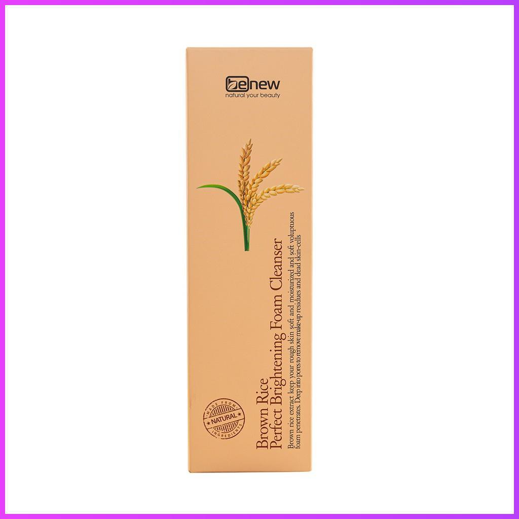 Sữa Rửa Mặt Trắng Da Mầm Gạo - Benew Brown Rice 160ml ( làm sạch, trắng da , cấp ẩm ) Sữa Rửa Mặt Chính Hãng