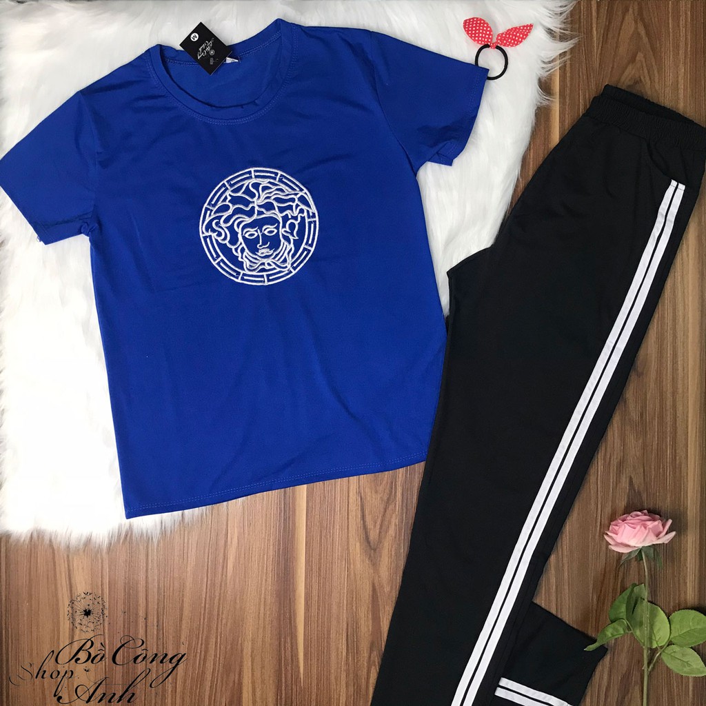 Đồ bộ nữ vải cotton Thiêu logo mềm mại thoáng mát không xù không chùn | BigBuy360 - bigbuy360.vn