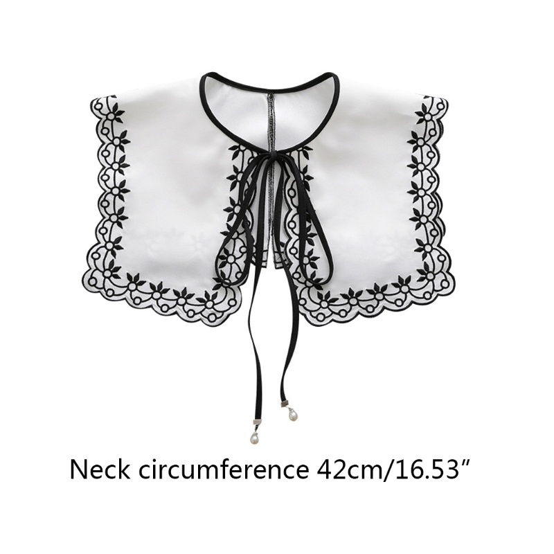 Cổ Áo Giả Thêu Hoa Có Thể Tháo Rời