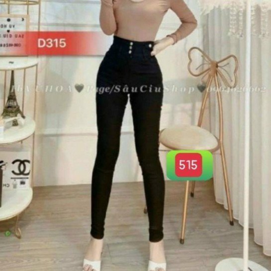 Quần jean nữ chất co giãn, quần bò nữ trơn cạp cao nhiều mẫu PN ms505