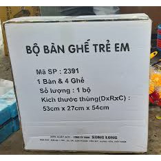 Bộ Bàn Ghế Nhựa Trẻ Em Song Long Chân Rút 2391