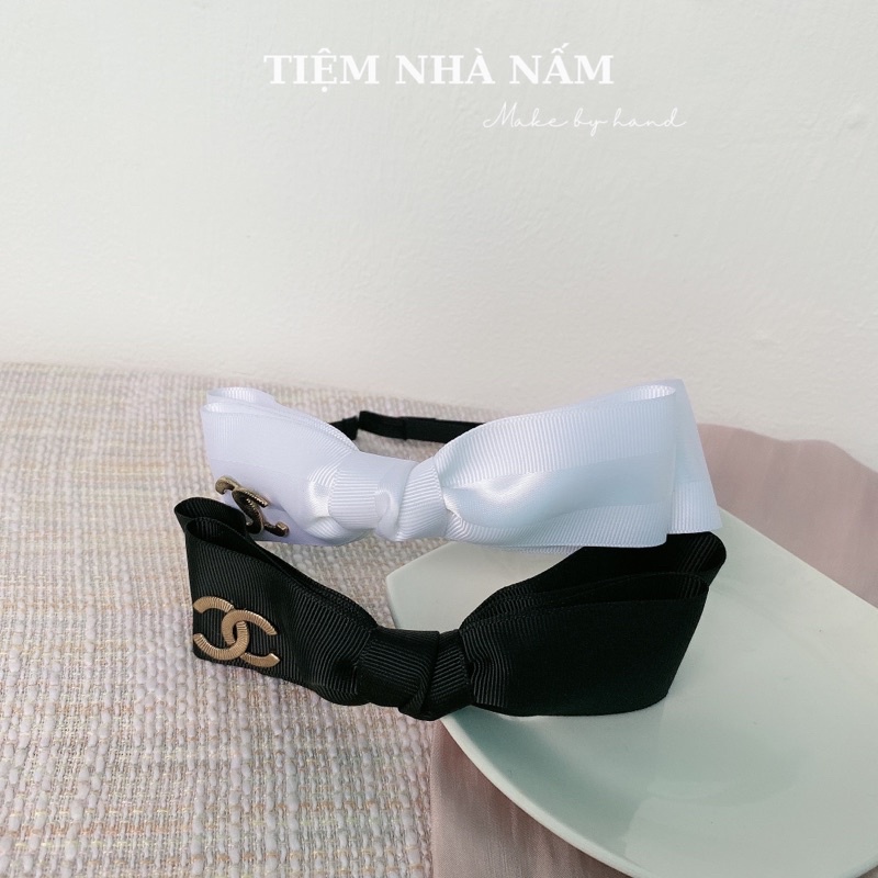 BỜM / CÀI TÓC NƠ ĐÍNH CHỮ X SANG TRỌNG - [ Nhà Nấm handmade]