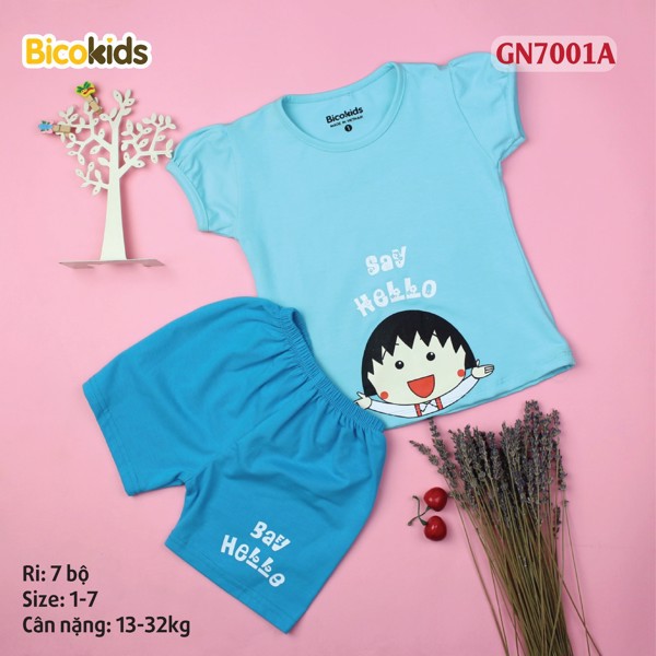 Bộ cotton bé gái chất chuẩn shop từ 8kg đến 28kg