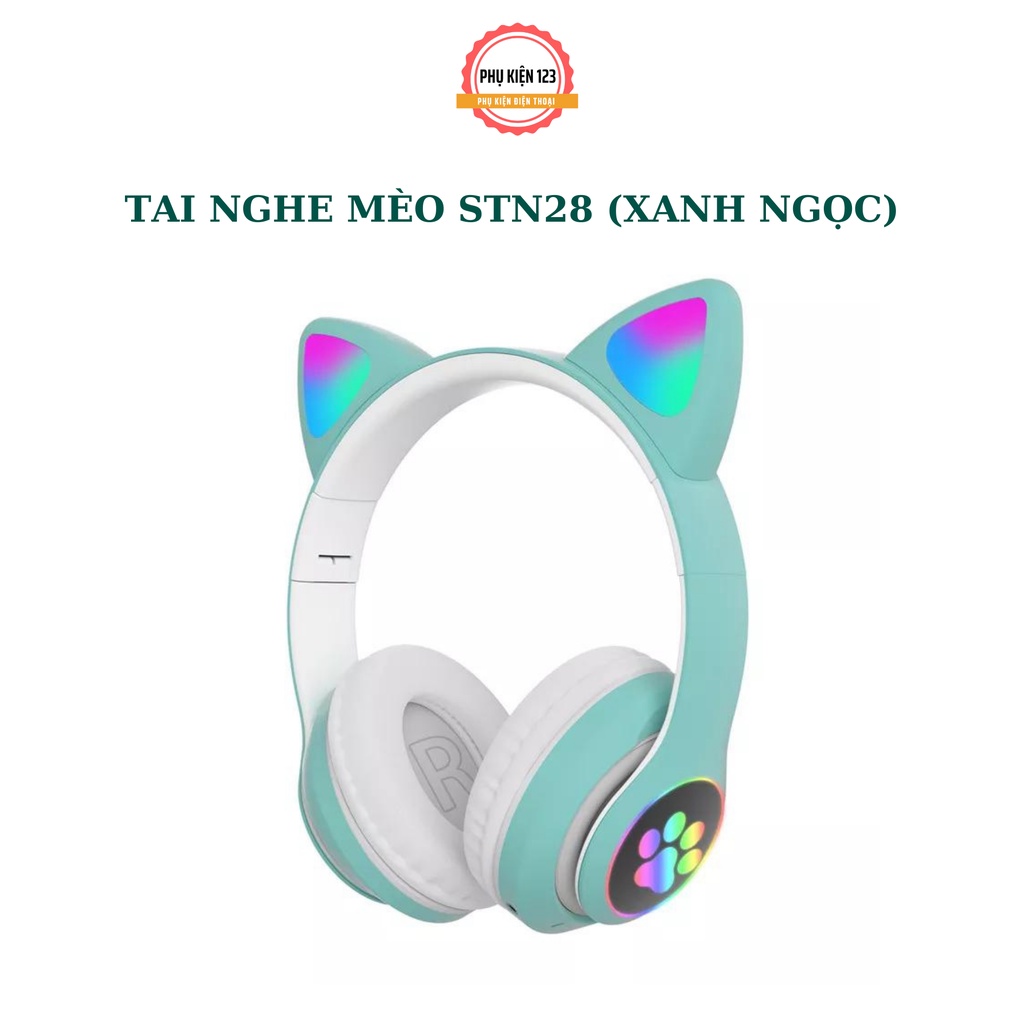 Tai nghe chụp tai không dây bluetooth STN28 màu sắc cute,âm thanh ấm bass mạnh- Phụ Kiện 123