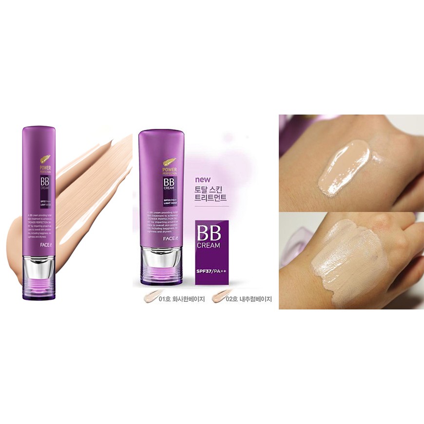 Kem Nền BB CREAM POWER THE FACE SHOP 20G-40G VÀ MAGIC COVER 45ML TÍM