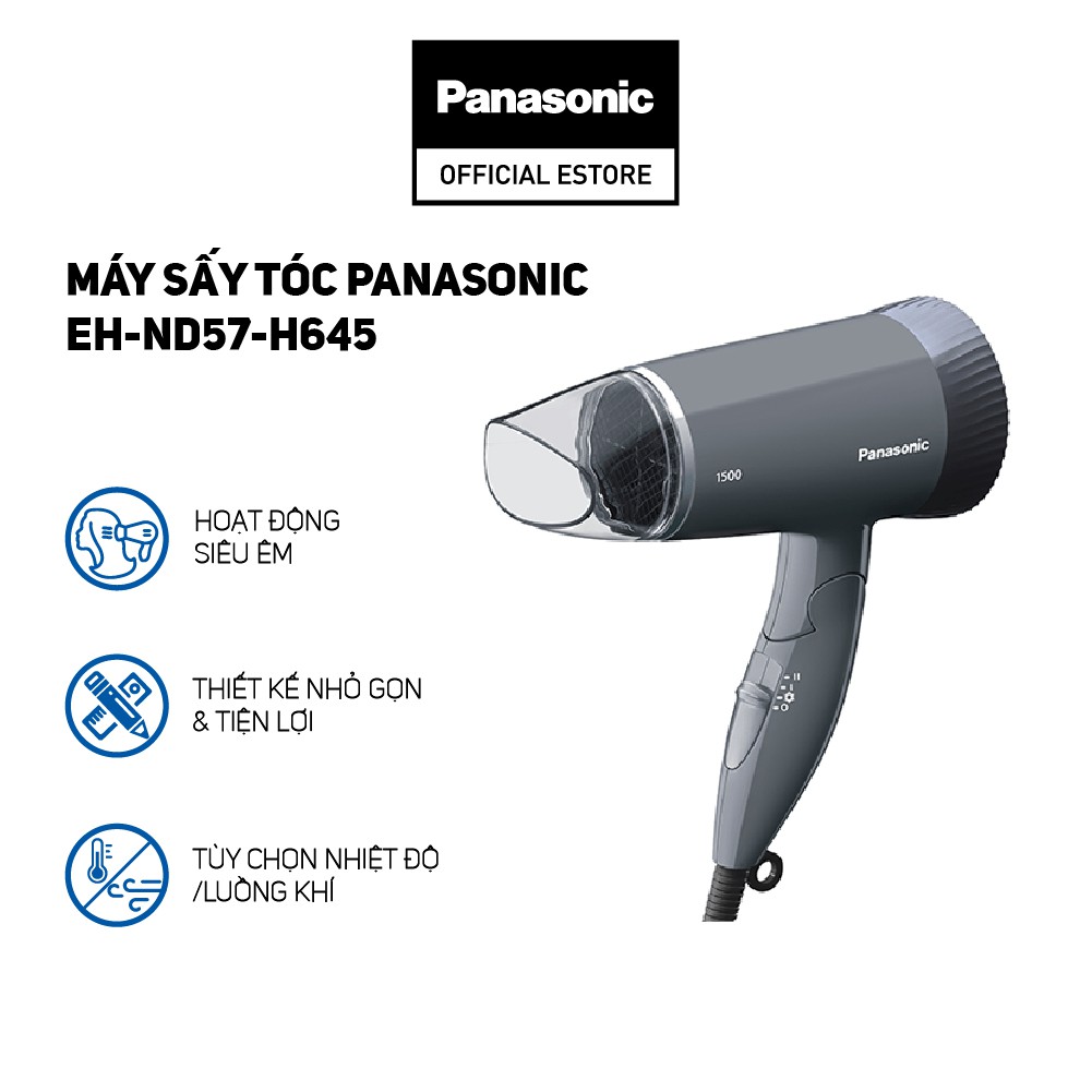 [MÃ COSPAN05 GIẢM 10% ĐƠN 600K] Máy sấy tóc Panasonic EH–ND57 – Hàng chính hãng - Xám