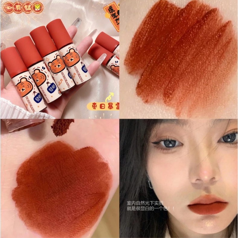 [Hàng mới về]Son Môi Hohokang tiger Dưỡng Ẩm Lâu Trôi Chống Thấm Nước Màu Nude Mờ Mịn