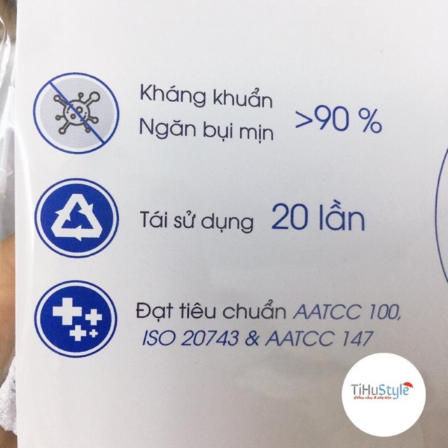 [SẴN HÀNG, 1 BỌC 1 CÁI] Khẩu trang vải 3 lớp AMAC kháng khuẫn đã kiểm định, chống tia UV,  - Tái sử dụng 20 lần | BigBuy360 - bigbuy360.vn