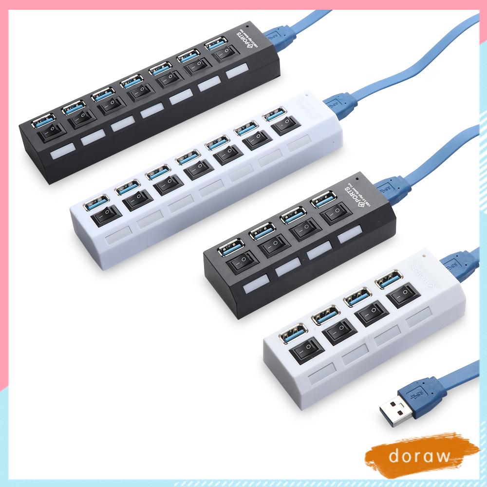 Bộ Chia Cổng Usb 3.0 2.0 3 Hub 4 / 7 Cổng Usb 3.0 Tốc Độ Cao Cho Máy Tính