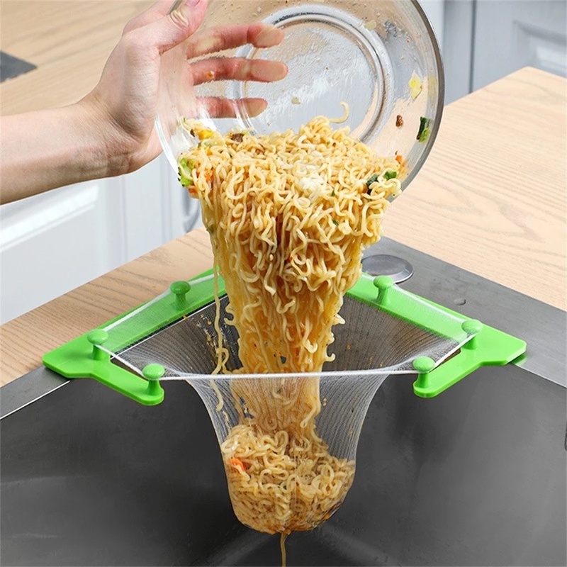 1 bộ rổ tam giác treo bồn rửa chén