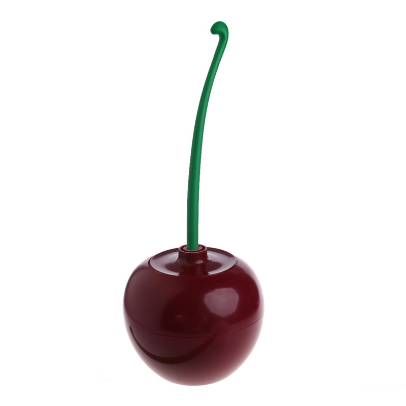 Bàn Chải Chà Toilet Bằng Nhựa Hình Quả Cherry Dễ Thương Kèm Giá Đỡ Tiện Dụng