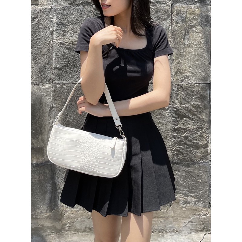 Túi kẹp nách vân cá sấu hot trend Trendy Cristal