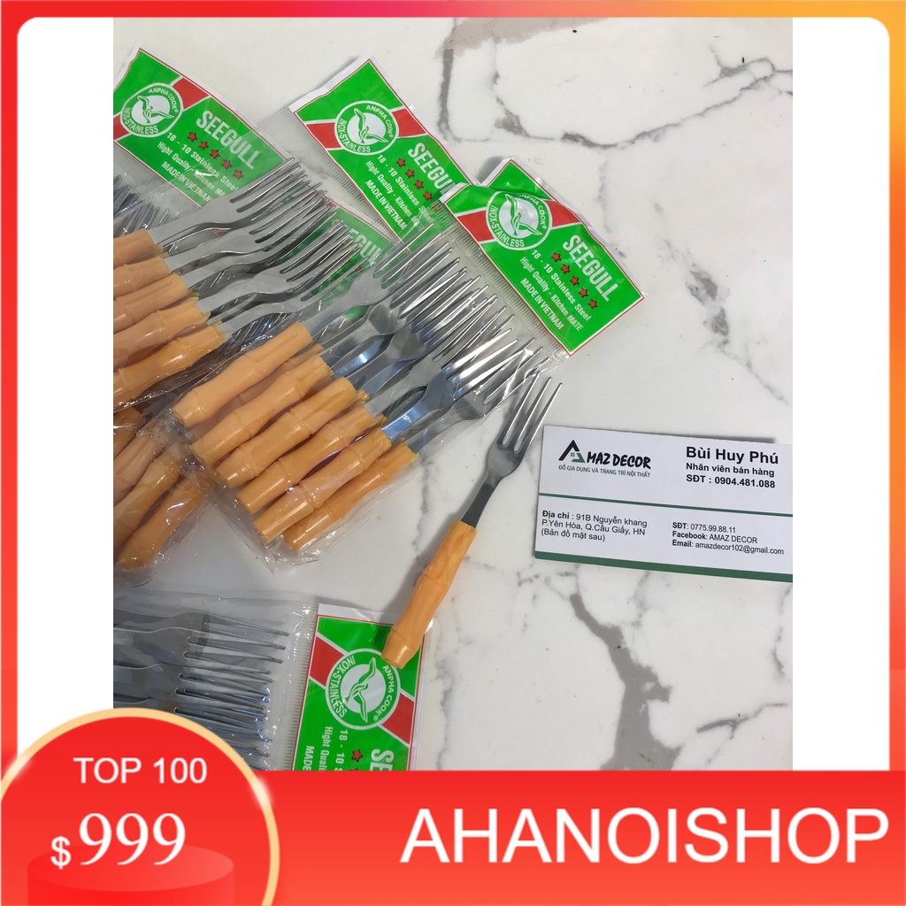Set 10 dĩa xiên hoa quả có cán hình cây trúc (NH)