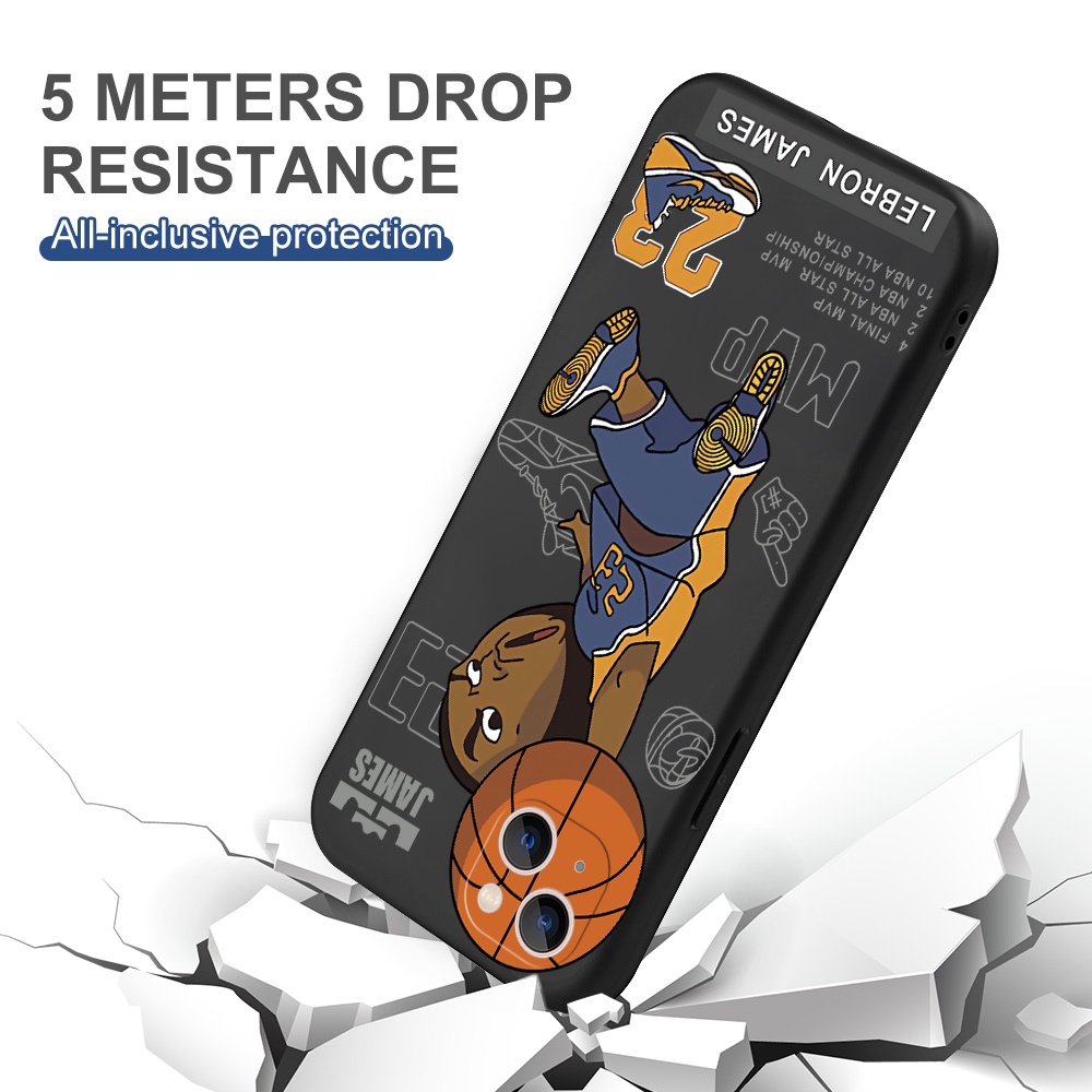 Ốp Điện Thoại Silicon Mềm Hình NBA 23 James Cho iPhone 13 12 11 mini Pro Max XS XR X 7 8 SE 6 6S mini Pro