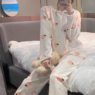 Bộ đồ ngủ mùa đông trái đào🍑 form rộng thoải mái đáng yêu🌸