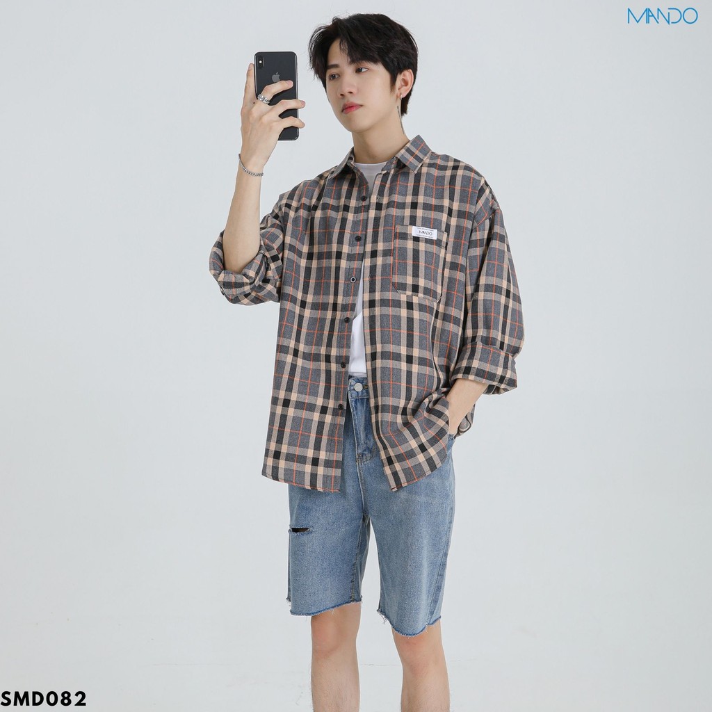 Áo Sơ Mi Nam Dài Tay Kẻ Caro Form Rộng Mềm Mịn Phong Cách Hàn Quốc Thời Trang Nam MANDO  SMD082 | BigBuy360 - bigbuy360.vn