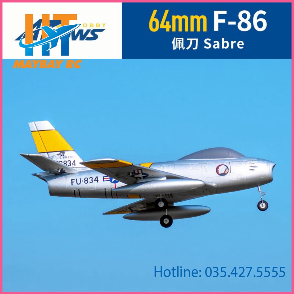 Máy bay điều khiển Arrows F-86 sải cánh 820mm PNP