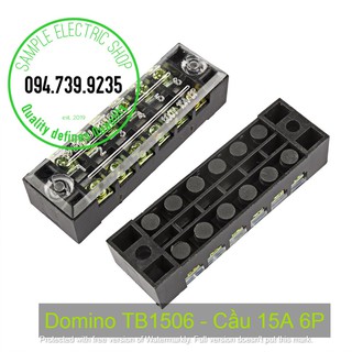 Cầu đấu TB1506 - Cầu Domino 15A 6P - cầu đấu khối 15A 6P