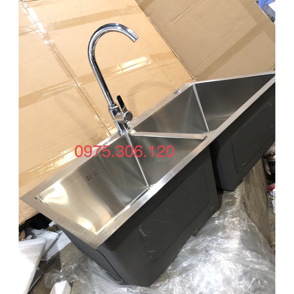 [LOẠI 1] Vòi Rửa Chén Bát Nóng Lạnh inox 304 đánh bóng N4012 Fotar và 2 dây,cần ổ bi quay nhẹ hơn ổ ron