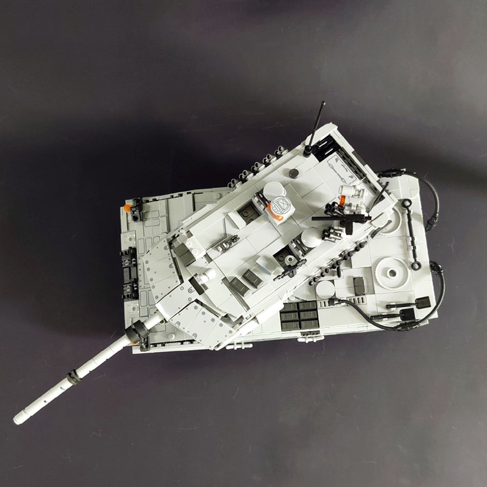 Đồ chơi Lắp ráp Mô hình xe tăng Military Series Moc Leopard 2A7 Tank Brick Army Technical 1489pcs Jiestar 61036