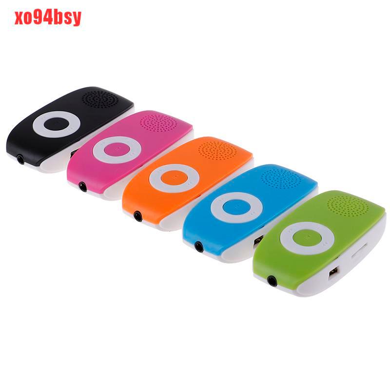 [xo94bsy]Mini Clip USB MP3 Player Support TF Card Sport Music Media Built-in Speaker