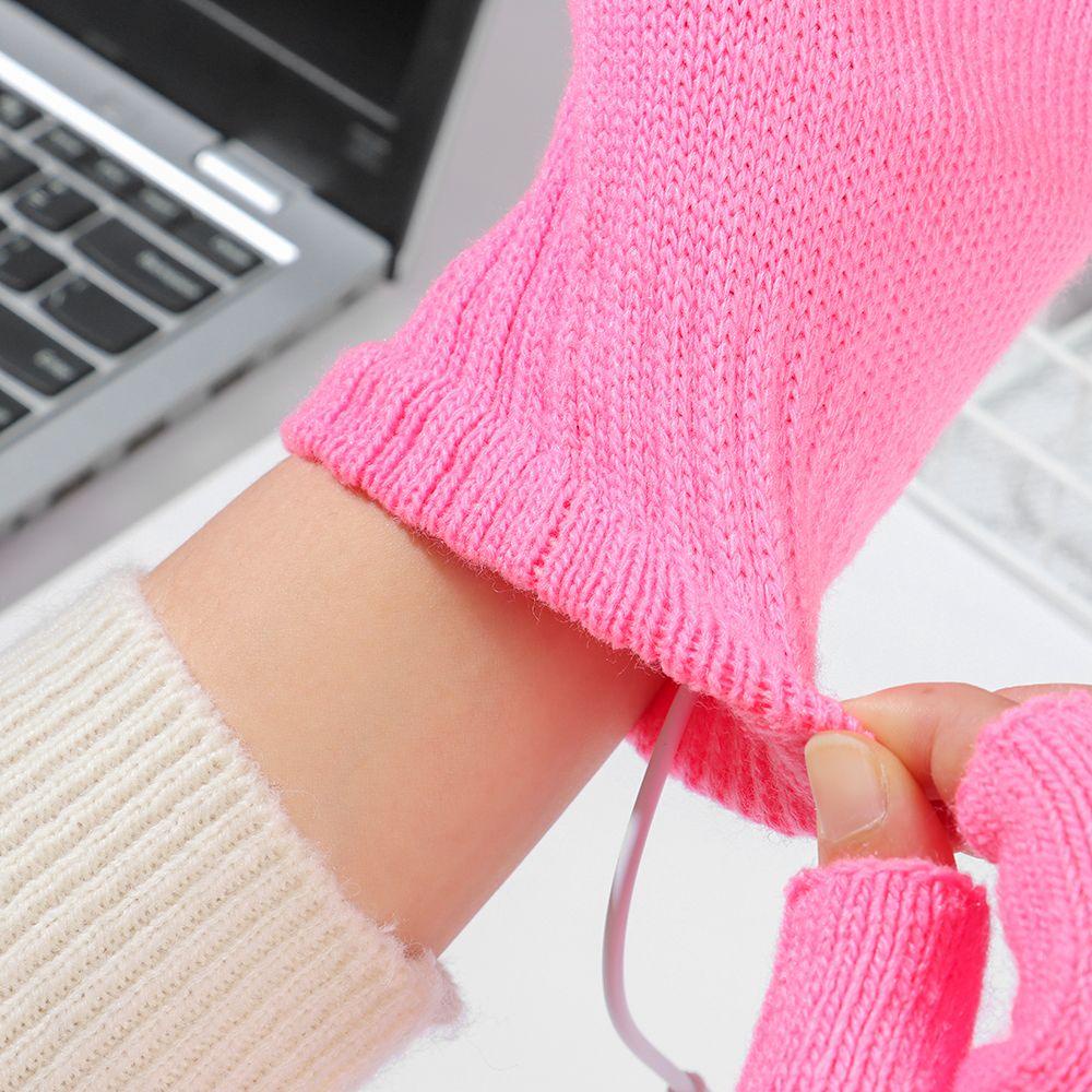 Găng Tay Hở Ngón Sưởi Ấm Bằng Điện Thiết Kế Dễ Thương