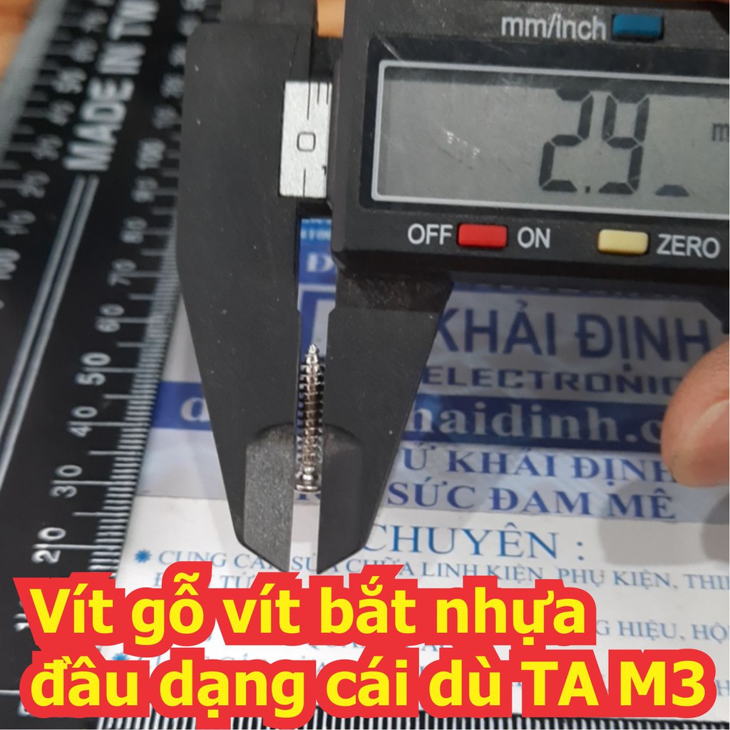 Vít gỗ vít bắt nhựa đầu dạng cái dù TA M3 M3x8mm (gói 100 cái) kde6838