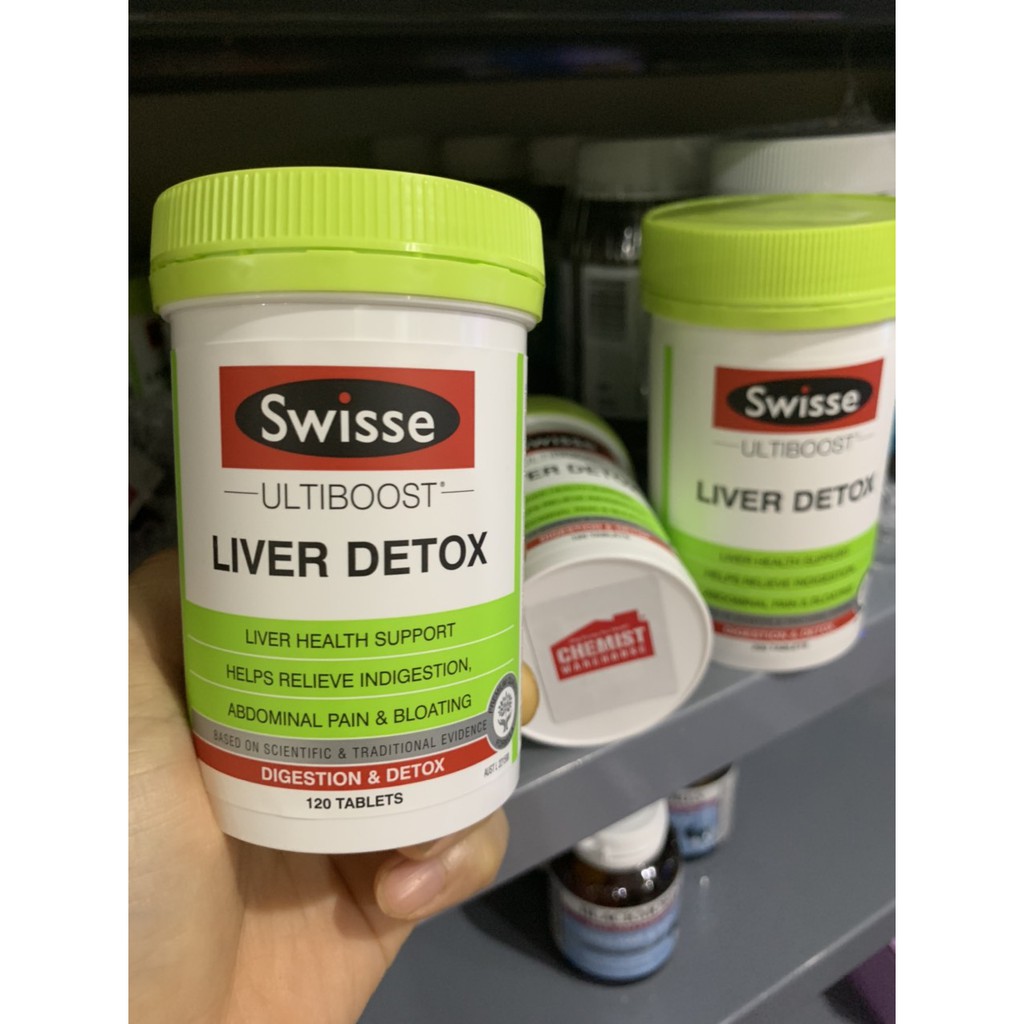 Thải độc gan Liver Detox Swisse Úc, 60v/ 120v - bổ gan , thải độc gan ,hỗ trợ tái tạo tế bào gan