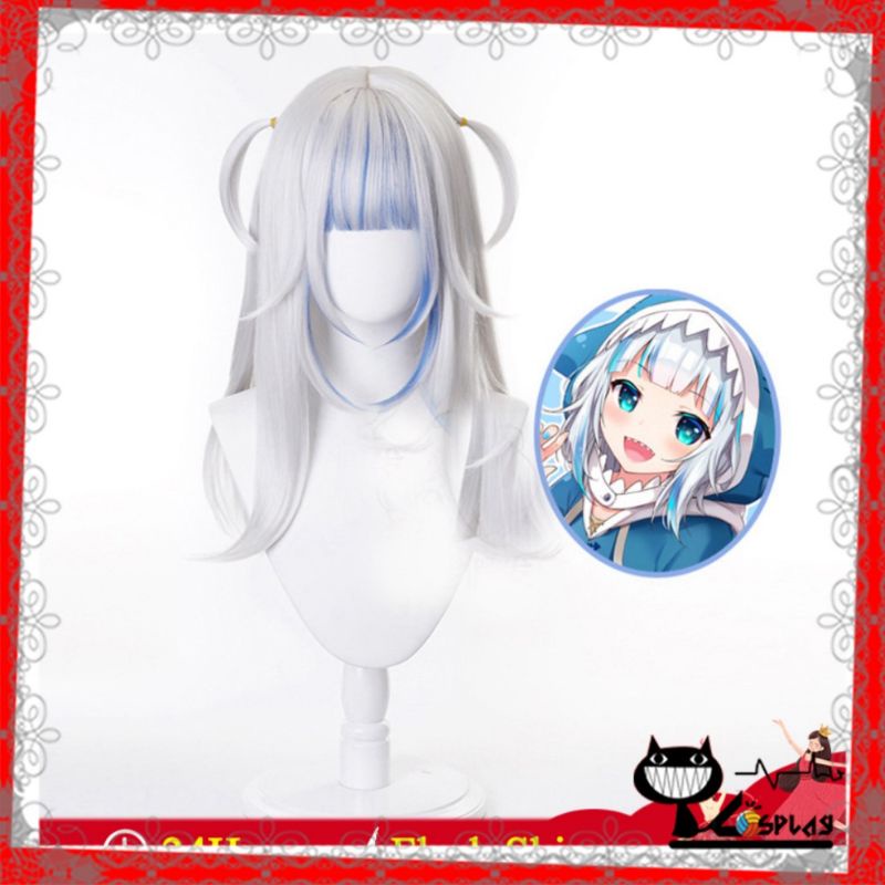 Costume wig - Quần áo cosplay Gawr Gura - Hololive EN