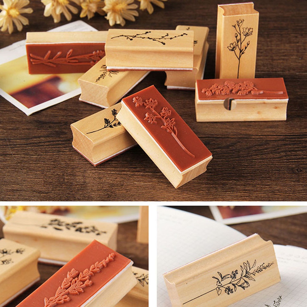 Con Dấu In Họa Tiết Hoa Lá Phong Cách Cổ Điển Độc Đáo Diy