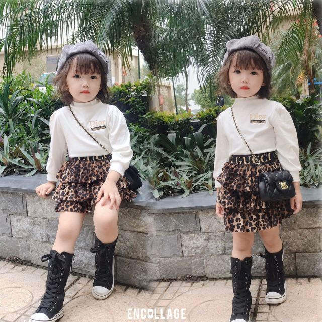 Bộ váy da báo