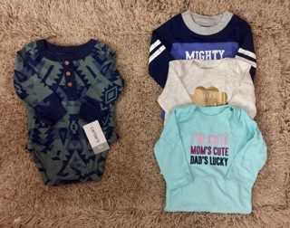 Set 4 carter xuất dư size 3M