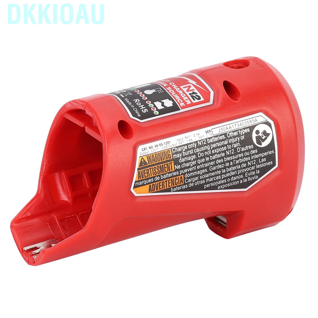 Dkkioau Portable USB Battery Charger and Power Source Fit for Milwaukee 48-59-1201 M12