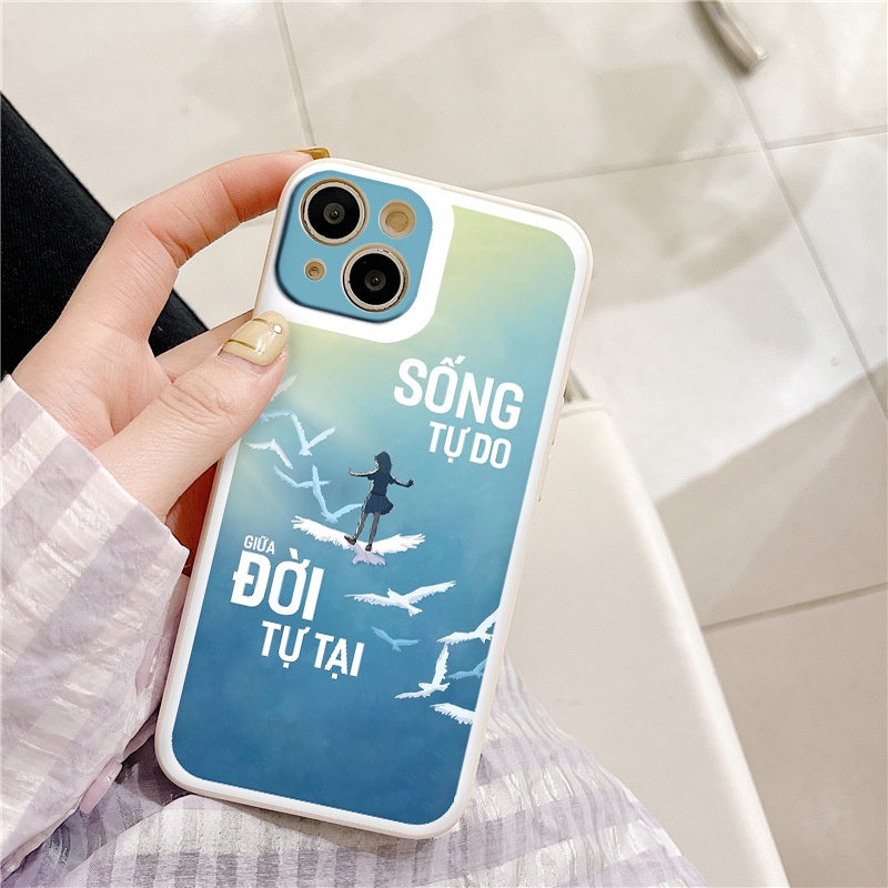 Ốp iPhone 13 pro max cô gái với cánh chim trời cho ip 7 Plus/8Plus/XR/XS Max/11/X/12/12 Pro Max/pro/13 promax