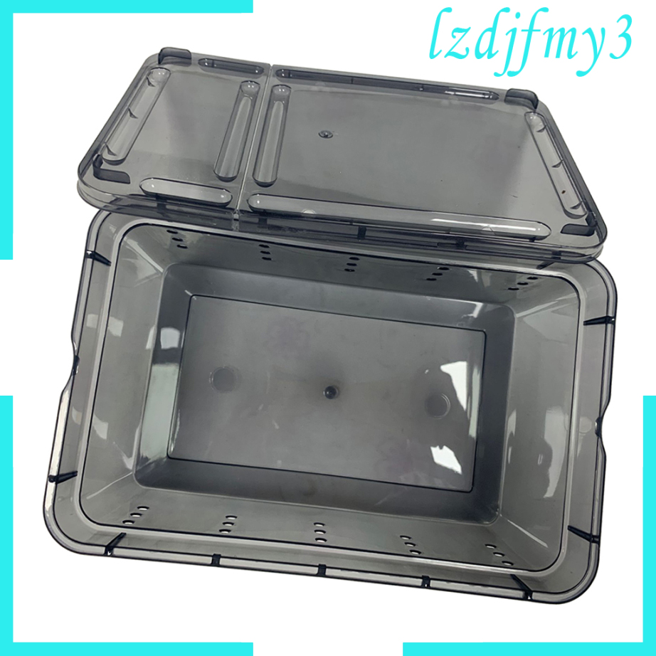 Bò Sát Terrarium Vivarium Xe Tăng Hộp Rùa Mầm Non Nuôi Lồng Đen