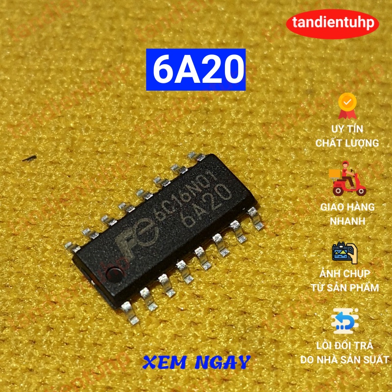 IC 6A20 MỚI CHÍNH HÃNG, ĐÃ TEST TRỰC TIẾP TRÊN MÁY CHẤT LƯỢNG TỐT.