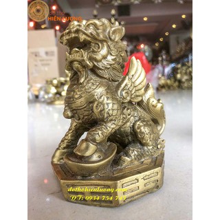 Đôi Kì Lân Ngồi Bệ Bát Quái (1 Đôi)